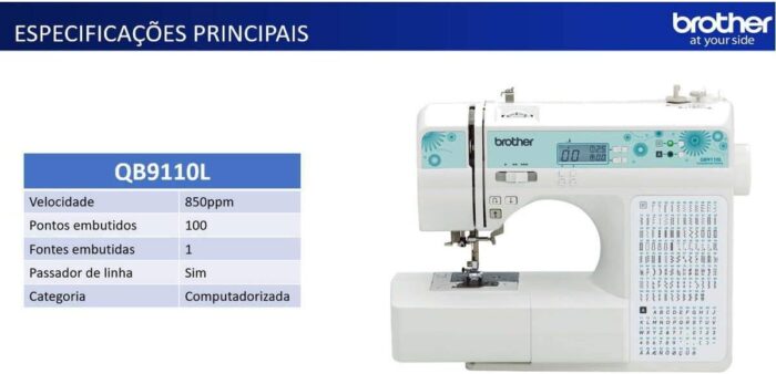 Máquina de Costura Brother QB9110L - Imagem 2